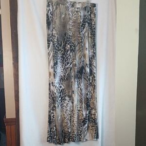 Chic Animal Print Flare Pants